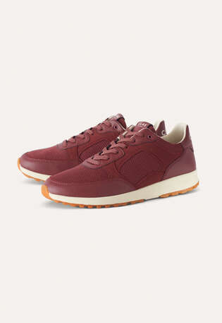 Schn&uuml;r-Sneaker, Bordeaux-Traube, webstill