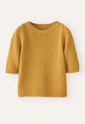 Kurz&auml;rmeliger Pullover, Zartes Bernstein, webstill