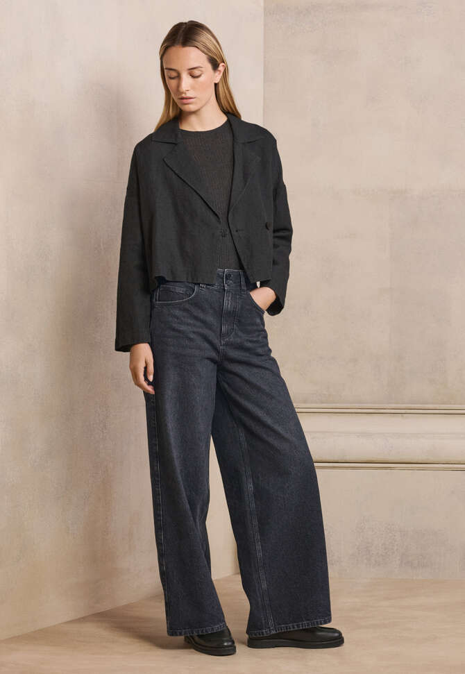 K&uuml;rzere Jacke, Grauschwarz, completeTheLook
