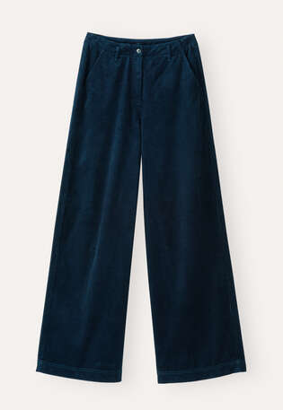 Hose mit geradem Bein, Aquamarinschwarz, webstill