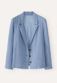 Hahnentritt-Jacke, Indigoblau, webstill