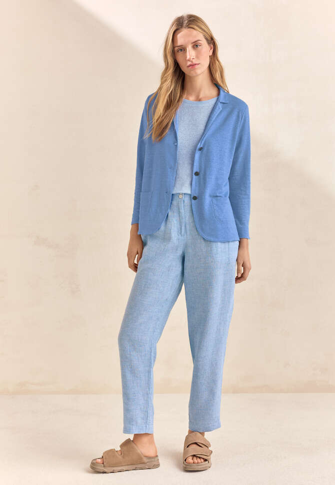 Jersey-Blazer, Blasses Kornblumenblau, completeTheLook