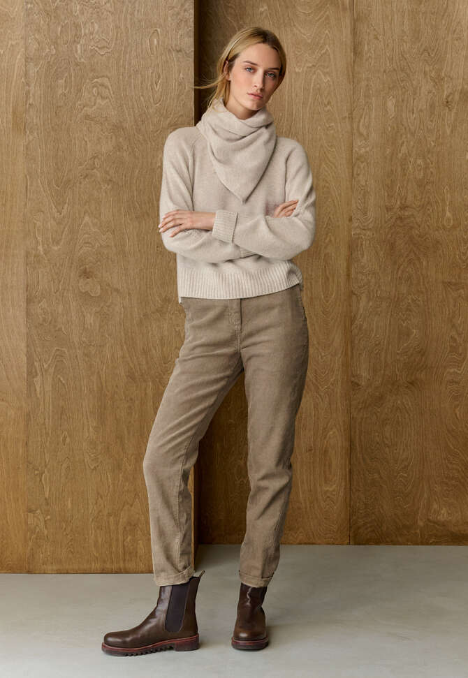 Pullover mit Raglan&auml;rmeln, Ecru/Rehbraun, completeTheLook