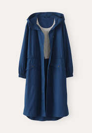 Regenmantel, Ultramarinblau, webstill