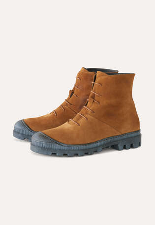 Schn&uuml;rstiefel, Lohbraun, webstill