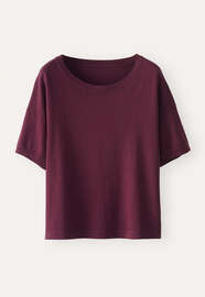 T-Shirt, Weinrot, webstill