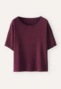 T-Shirt, Weinrot, webstill