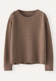 Pullover mit Rundhalsausschnitt, Latte, webstill