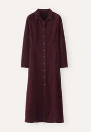Kleid mit Eins&auml;tzen, Zwetschge, webstill