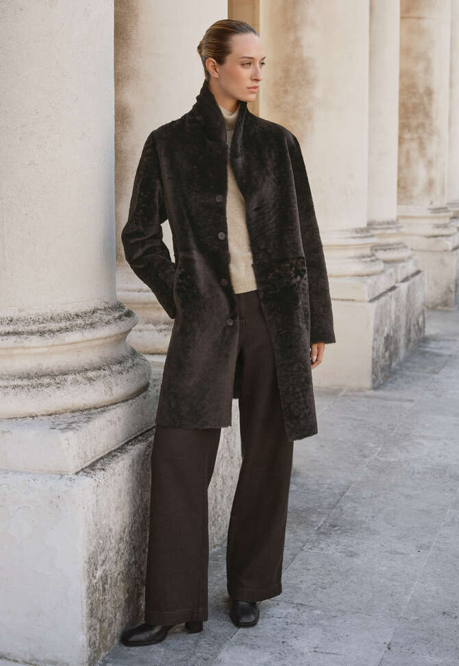 Hose mit geradem Bein, Schwarzbraun, completeTheLook