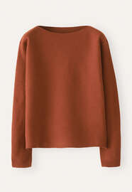 Kastiger Pullover, Gew&uuml;rzorange, webstill