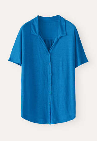 Jersey-Hemd, Tiefes Marineblau, webstill