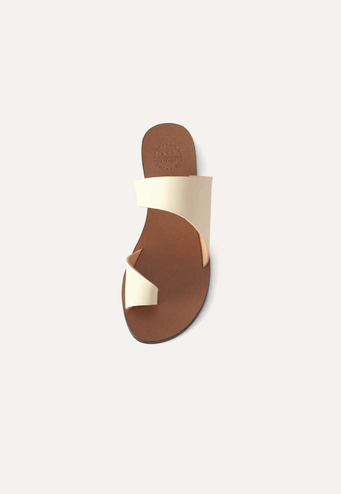 Sandalen mit Cut-outs, Leinen, completeTheLook