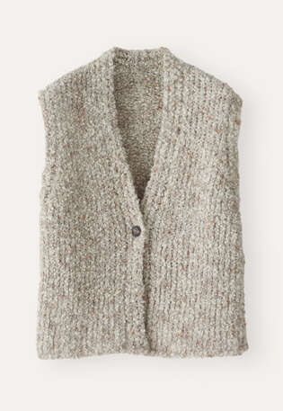 Strickweste, Naturgrau, webstill