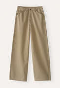 Jeans mit geradem Bein, Dunkeloliv, webstill