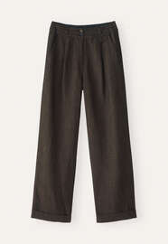 Hose mit weitem Bein, Rostschwarz, webstill