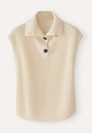 &Auml;rmelloser Pullover, Creme, webstill
