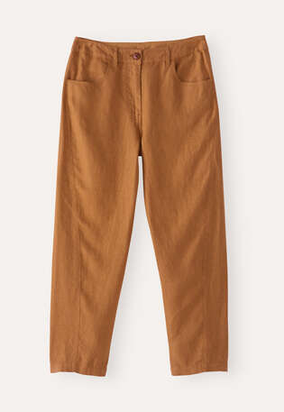Hose mit geschwungenem Bein, Toffee, webstill