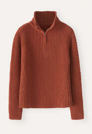 Pullover mit Rei&szlig;verschluss, Chili, webstill