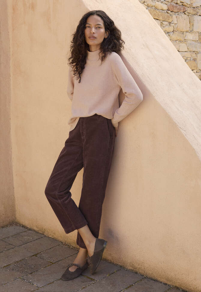 Trichterkragen-Pullover, Muschelrosa, completeTheLook