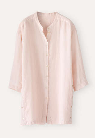 Bluse mit gekn&ouml;pften Seiten, Muschelrosa, webstill