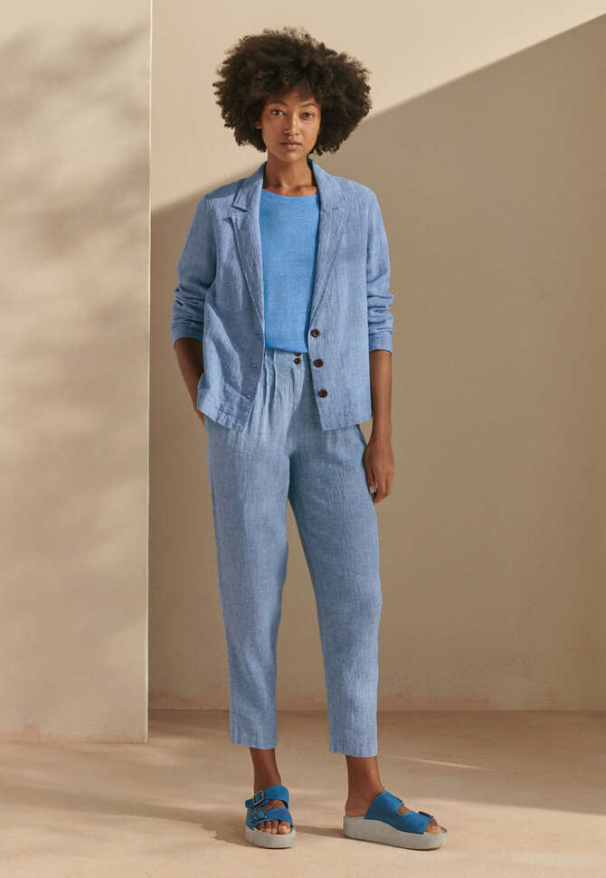 Schmal zulaufende Hose, Indigoblau, completeTheLook
