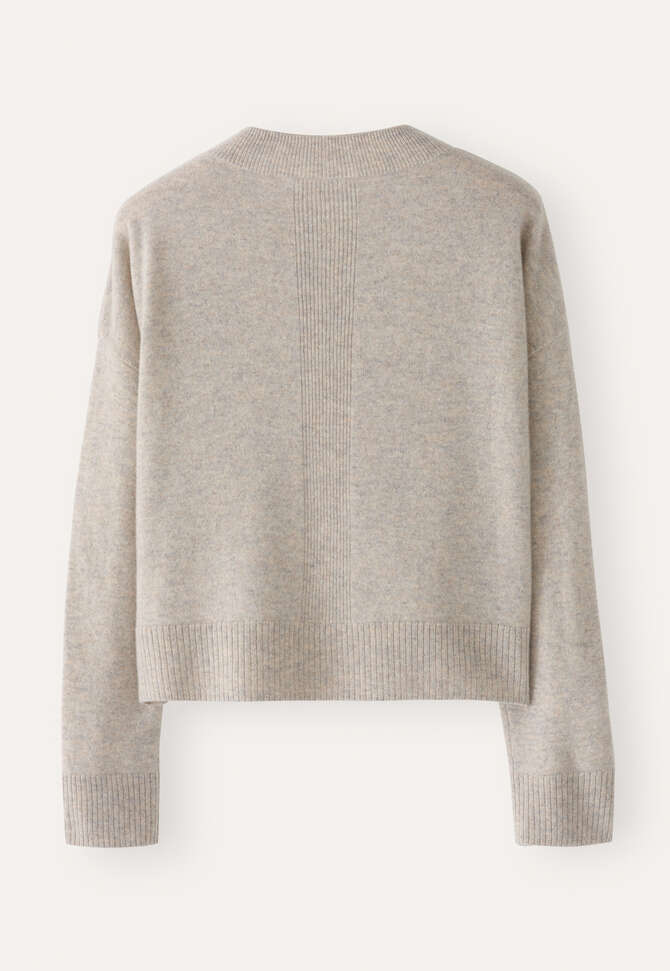 Pullover mit Knopfleiste, Kiesel, completeTheLook