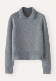 Pullover mit Kragen, Gefrostetes Petrol, webstill