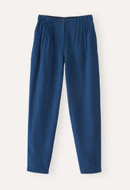 Schmal zulaufende Hose, Blauschwarz, webstill
