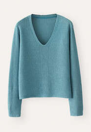 Pullover mit V-Ausschnitt, Ozean, webstill