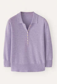 Pullover mit Kragen, Zartes Lavendel, webstill