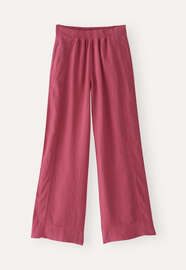 Hose mit weitem Bein, Zartes Fuchsienrot, webstill