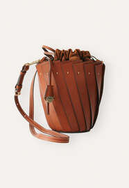 Schultertasche, Kastanie, webstill