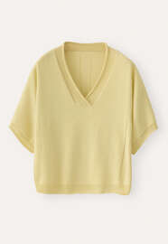 Pullover mit V-Ausschnitt, Sorbet, webstill
