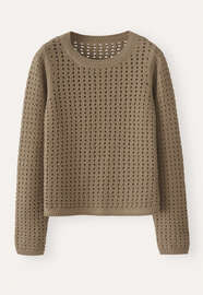 H&auml;kelpullover, Zartes Khaki, webstill