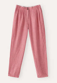 Schmal zulaufende Hose, Korallenrot, webstill