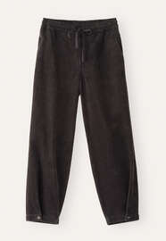 Schmal zulaufende Hose, Espresso, webstill