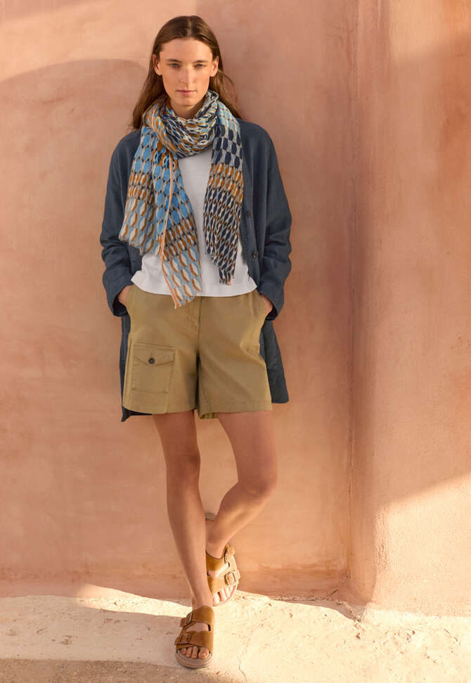 Lange Jacke, Dunkles Petrol, completeTheLook