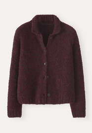Cardigan mit Kragen, Weinrot, webstill