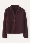 Cardigan mit Kragen, Weinrot, webstill
