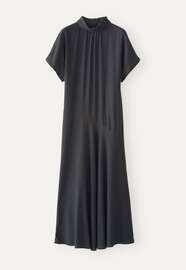 Kleid mit Hahnentrittmuster, Grau/Schwarz, webstill