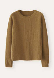 Gerippter Pullover mit Rundhalsausschnitt, Tundra, webstill