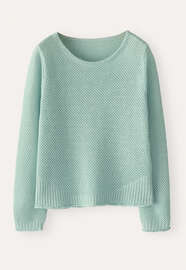 Pullover im Perlmuster, Mint-Aqua, webstill