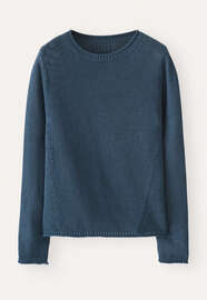Lang&auml;rmeliger Pullover, Petrol, webstill