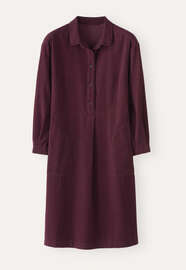 Feincord-Kleid, Zwetschge, webstill