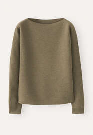 Kastiger Pullover, Blasses Khaki, webstill