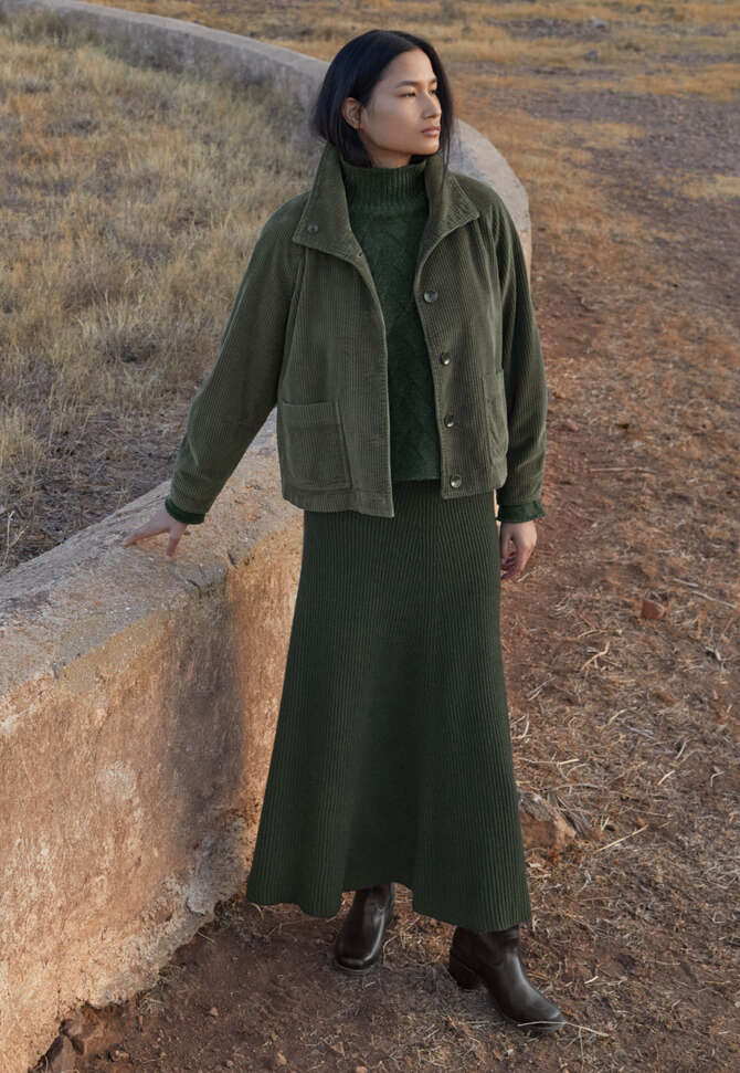 Cordjacke, Dunkles Salbei, completeTheLook