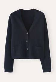 Gestrickte Jacke, Blauschwarz, webstill