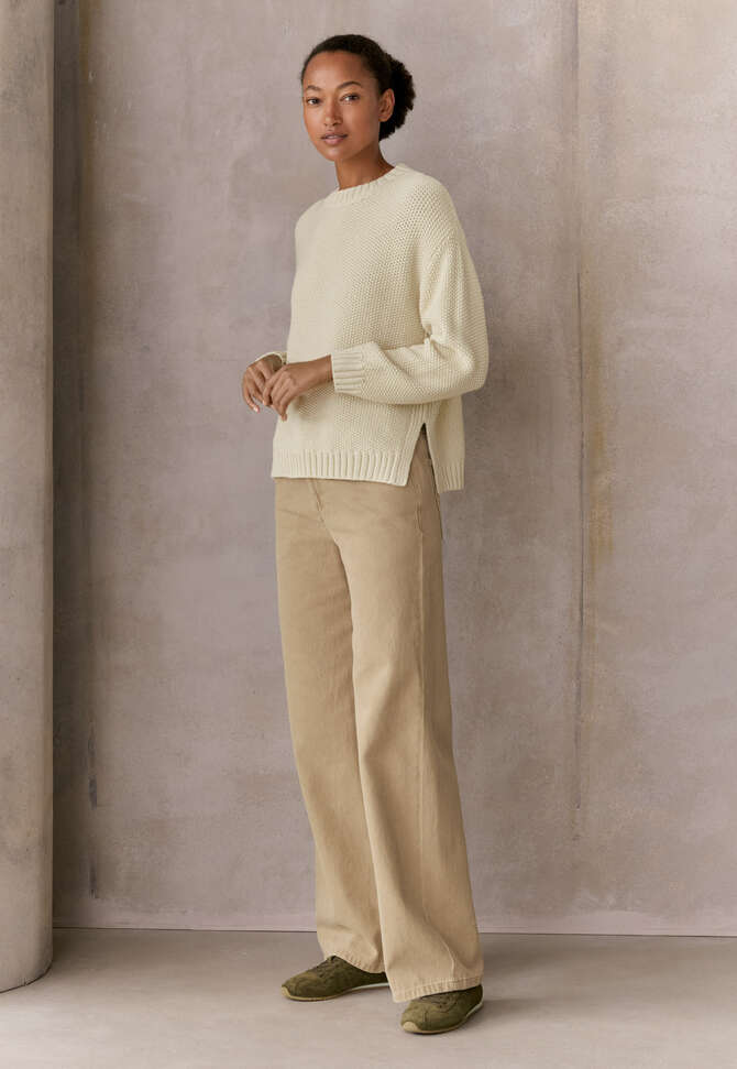 Perlmuster-Pullover, Pergament, completeTheLook