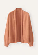 Schalkragen-Cardigan, Apricot, webstill